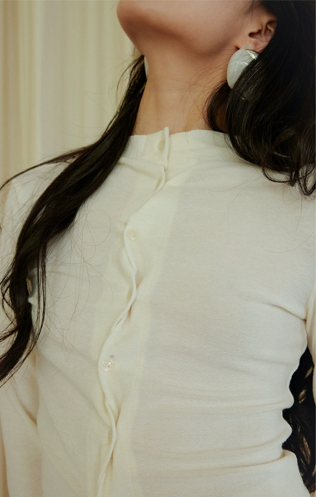 Twist Drape Knit Top / ツイストドレープニットトップ