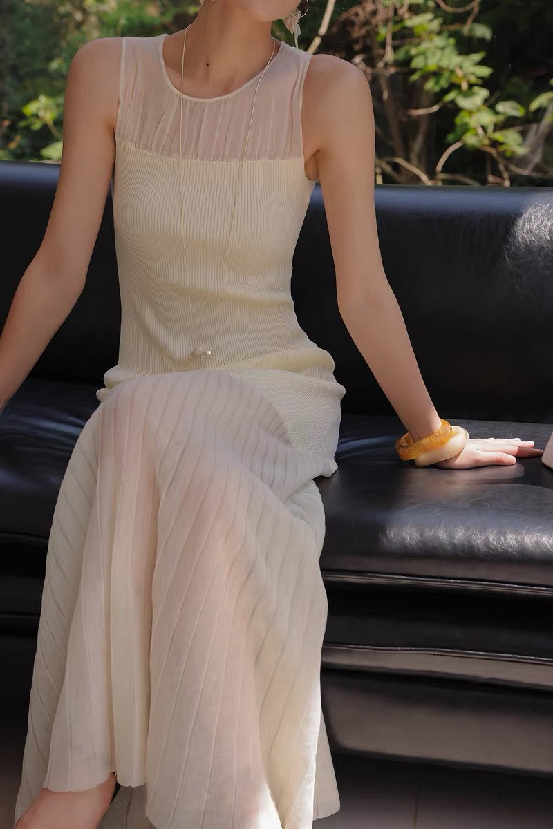 Ethereal Sheer Knit Dress
