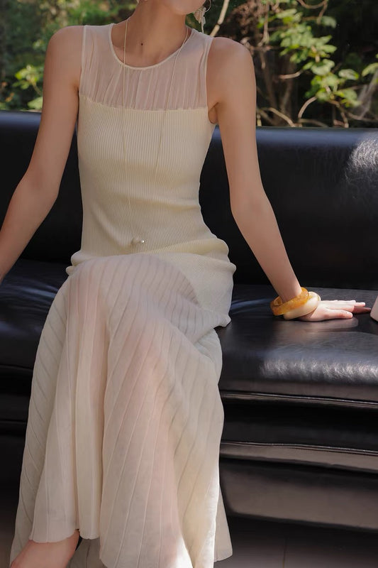 Ethereal Sheer Knit Dress