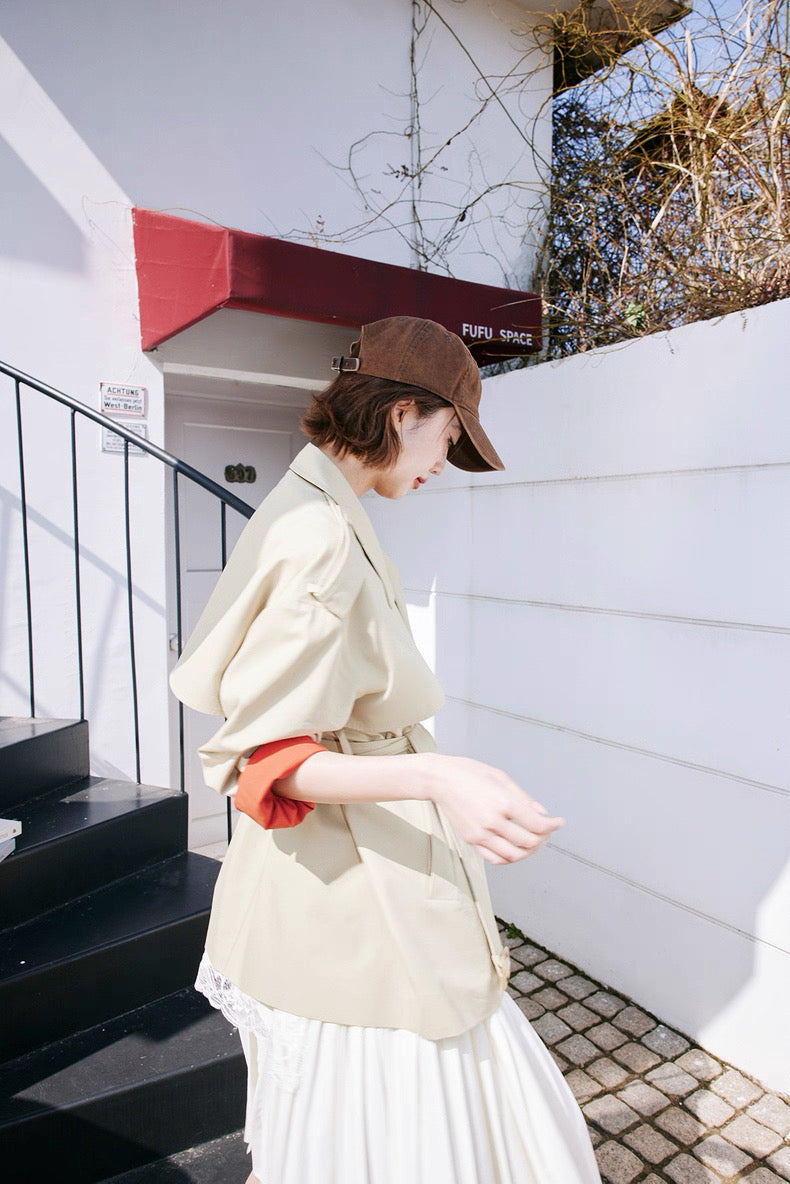 Refined Sleeve Trench Jacket