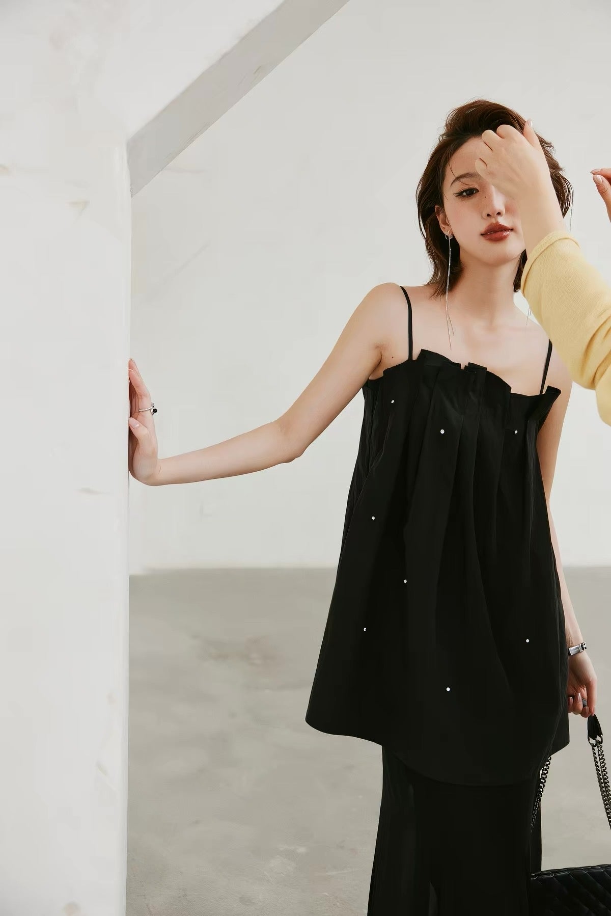 Noir Crystal Cami Tunic