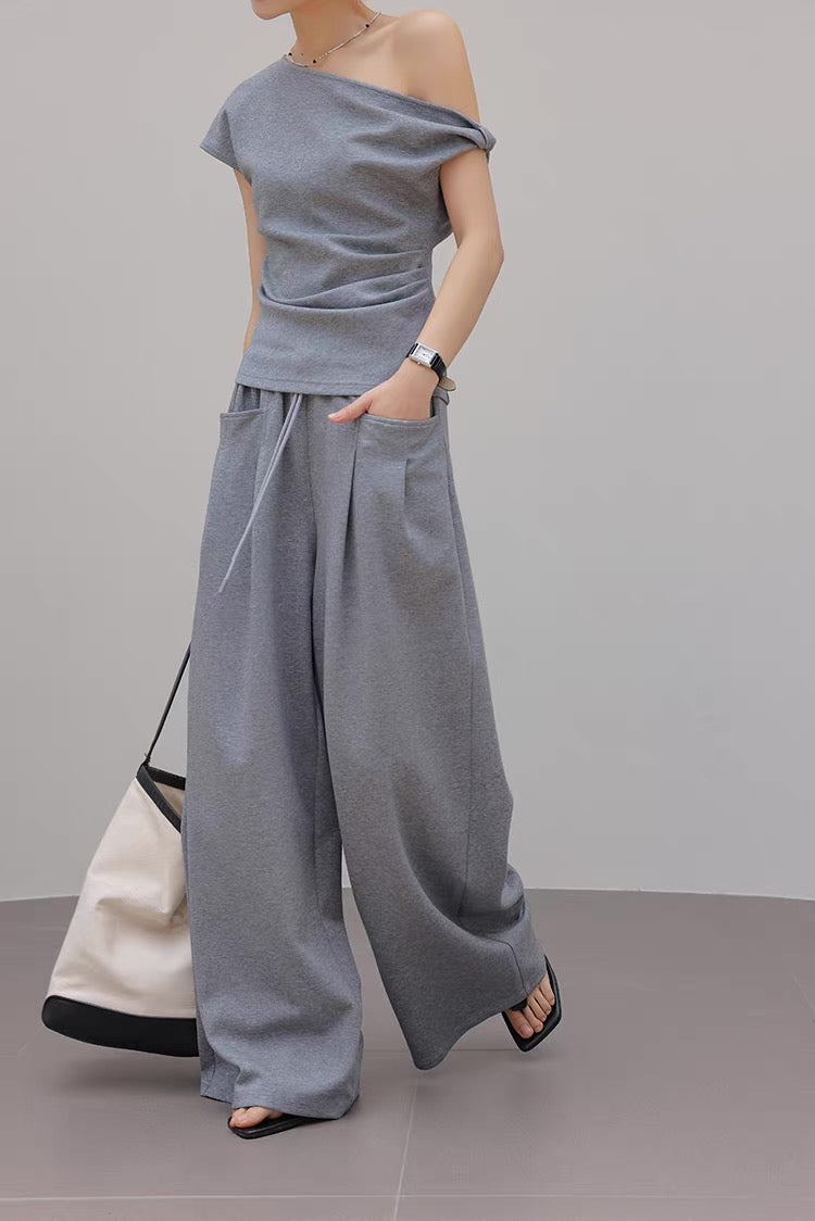 Asymmetry Drape Top