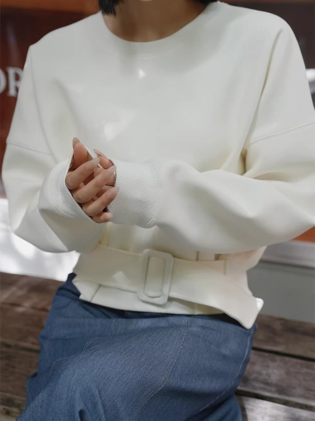 Belted Sweat Top