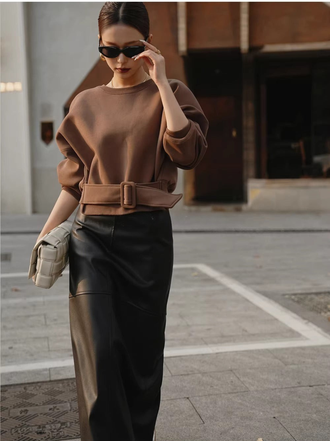 Belted Sweat Top
