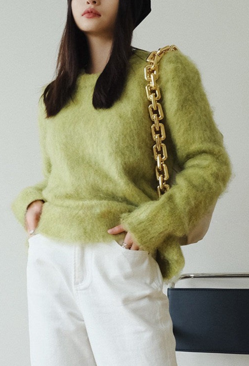 Fuzzy Lime Knit / フラッフィーライム ニット