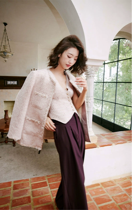 Dark Burgundy Wide Leg Suit Pants / ダークバーガンディ ワイドスーツパンツ