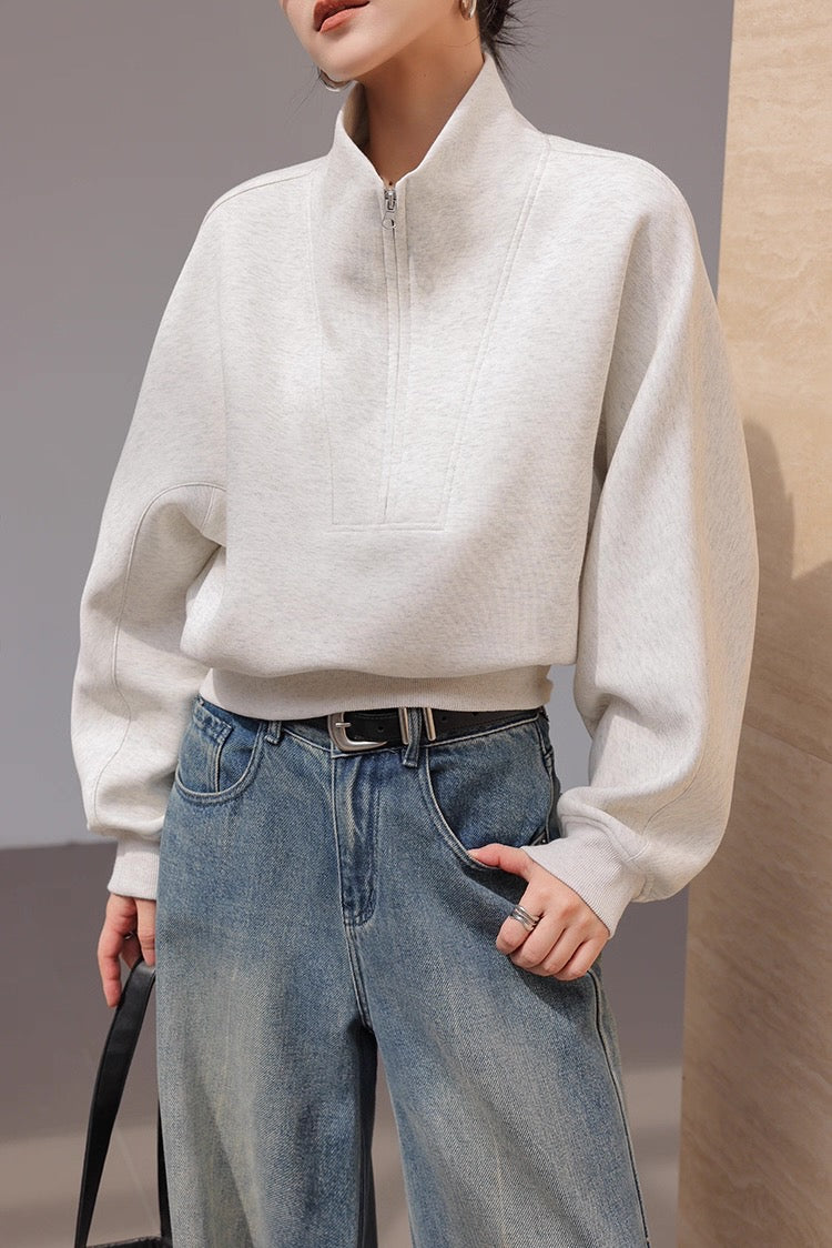 Half-Zip Soft Sweat Pullover