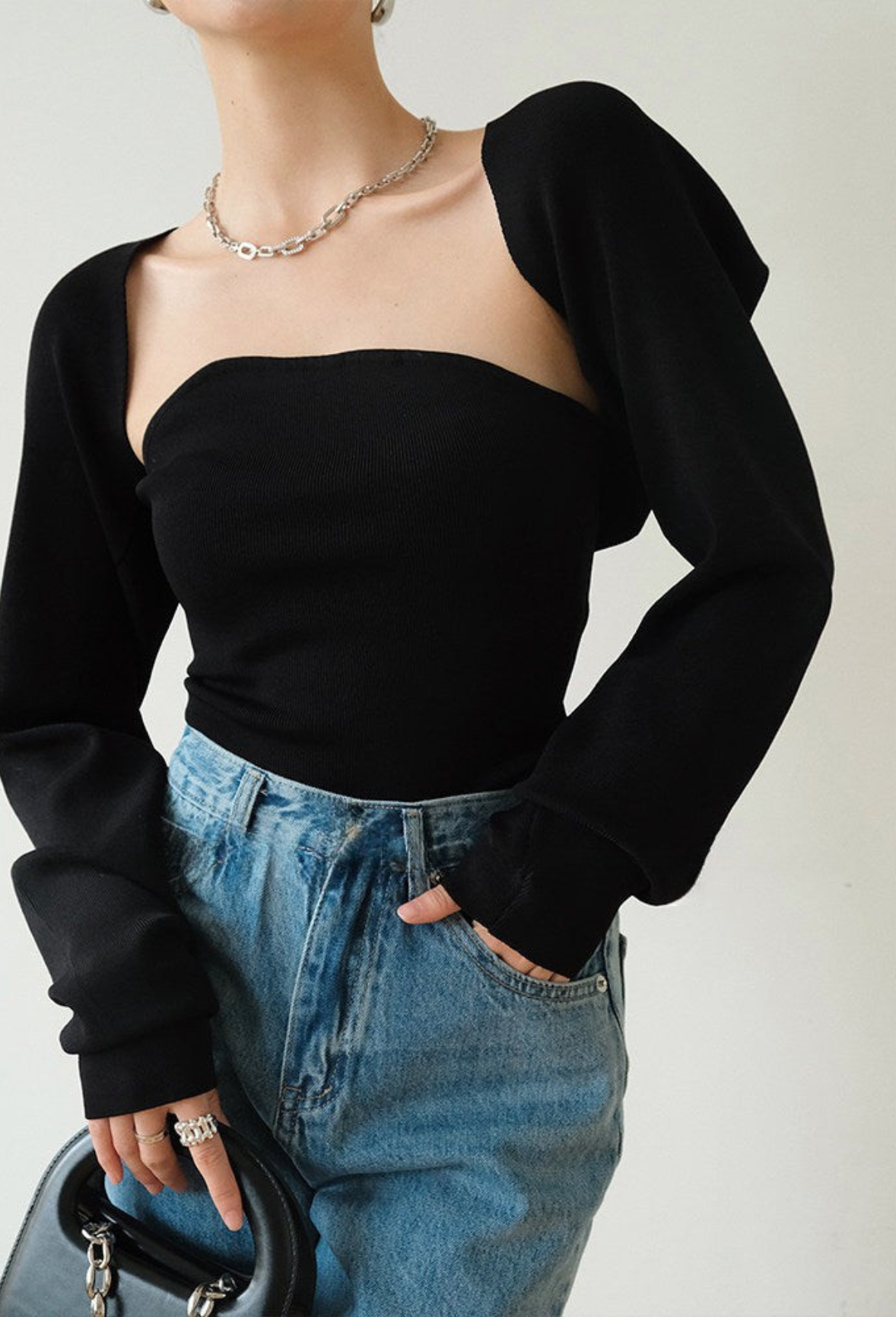 Drape Layer Bustier Set