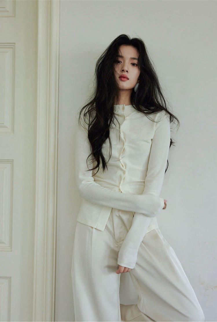 Twist Drape Knit Top / ツイストドレープニットトップ