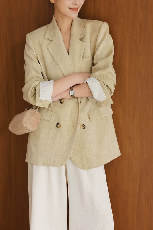 Natural Linen Blend Jacket