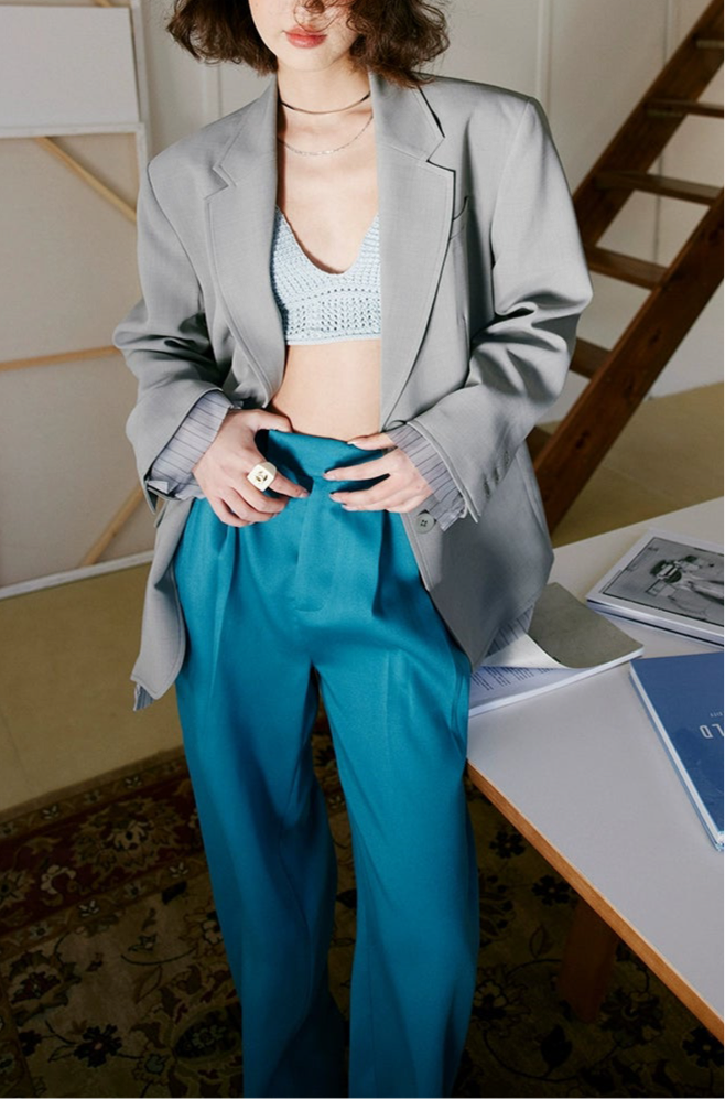 Tail Green Wide Trousers / テールグリーン ワイドトラウザー