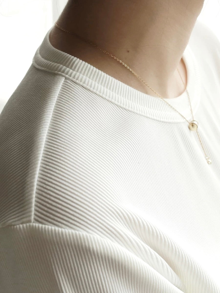 Minimal Pleats Cuff Top