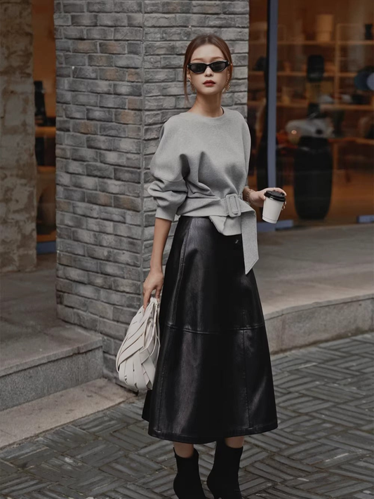 Belted Sweat Top / ベルト付きスウェットトップス