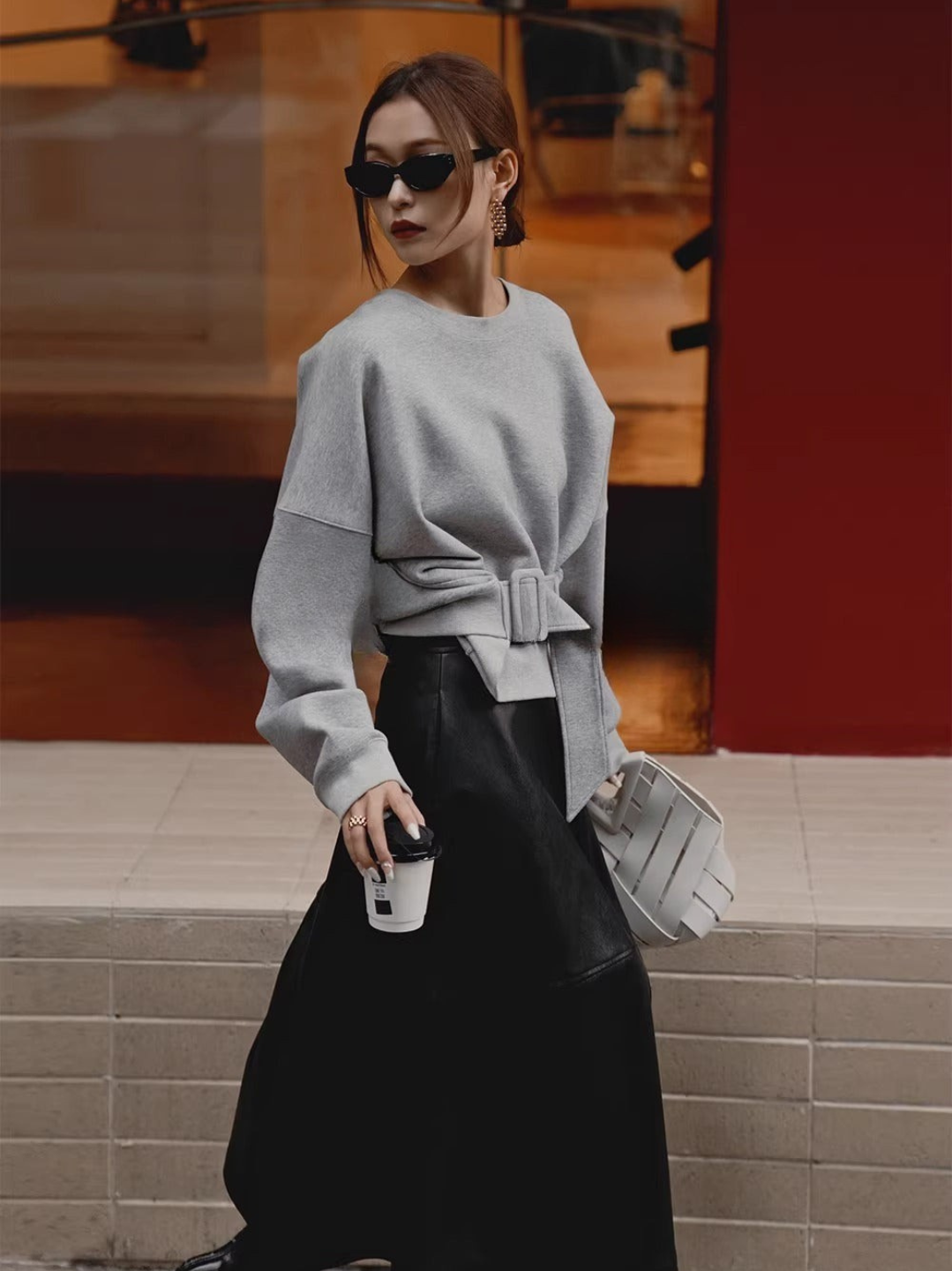 Belted Sweat Top