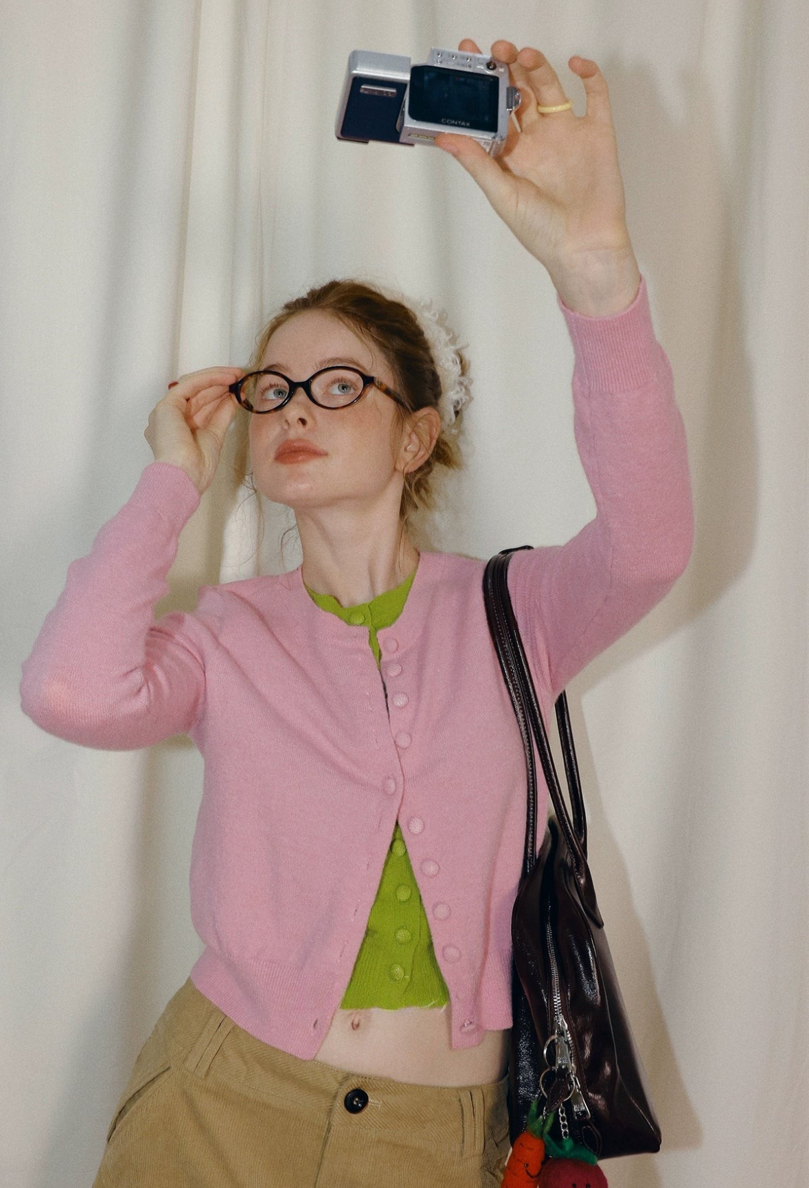 Two-tone Knit Cardigan