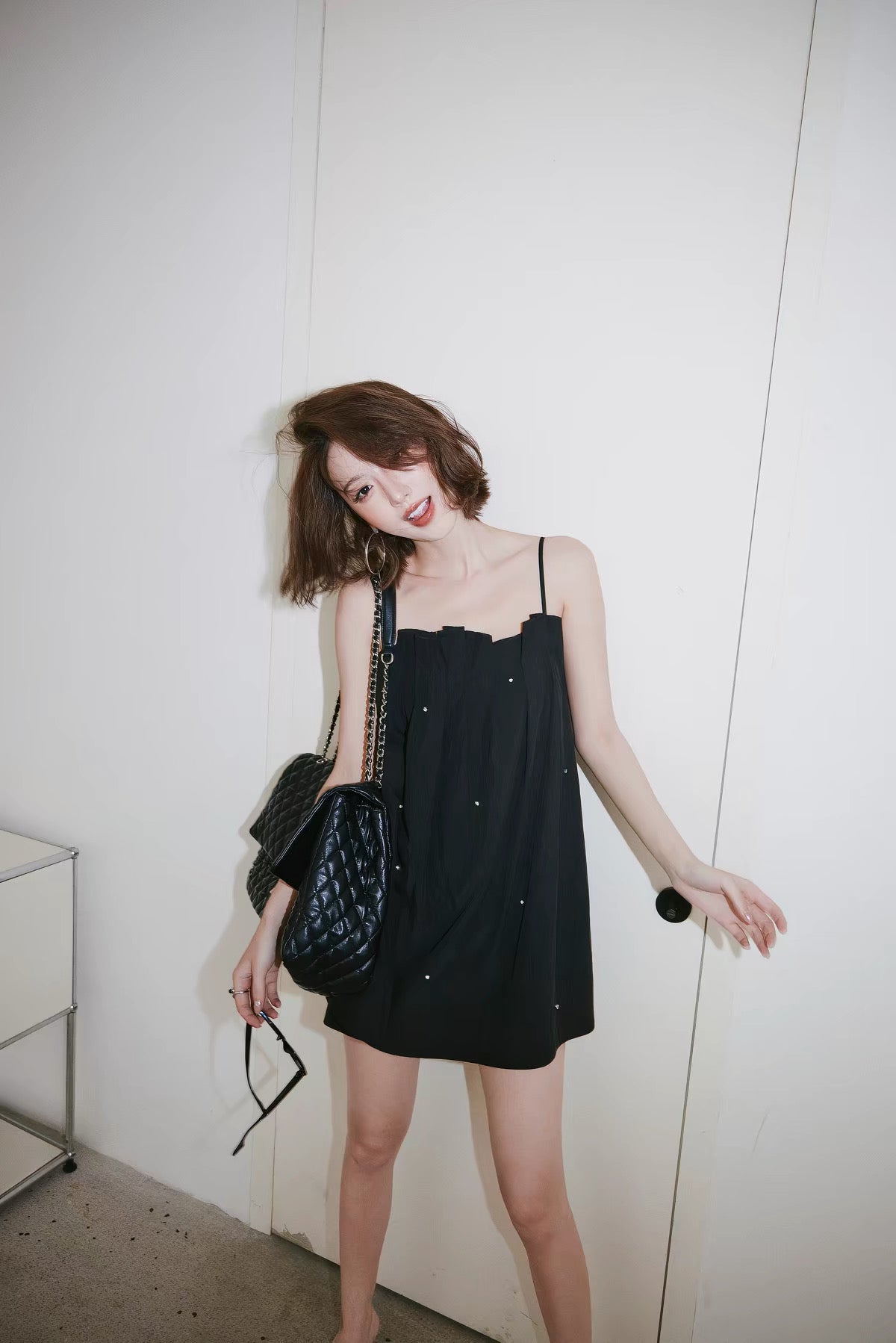 Noir Crystal Cami Tunic