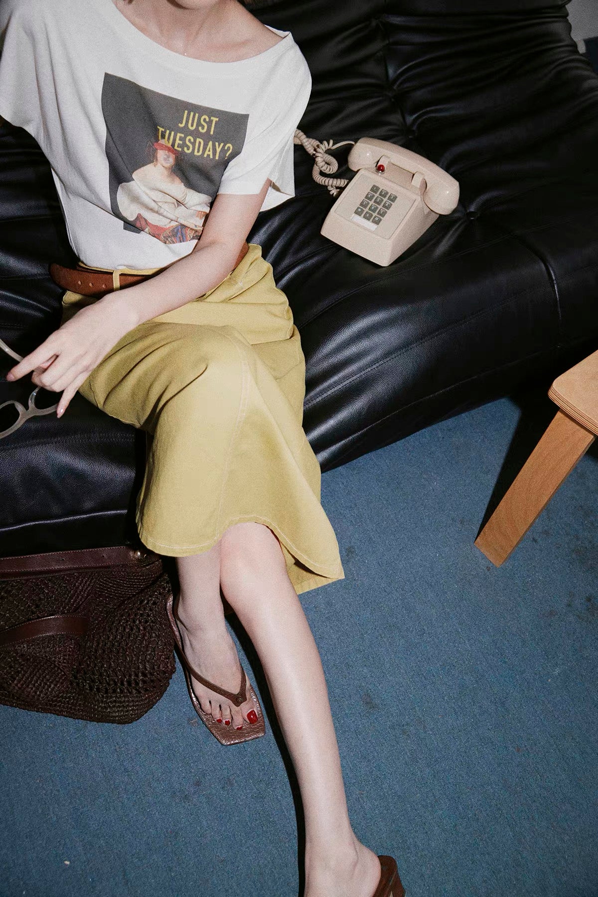 Butter Yellow Denim Skirt