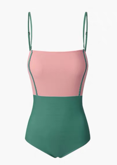 Color Block One Piece Swimwear