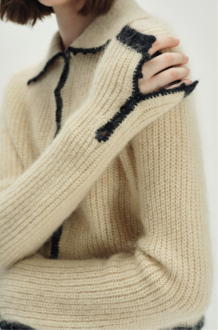 Mohair Trim Knit Cardigan / モヘアトリムニットカーディガン　