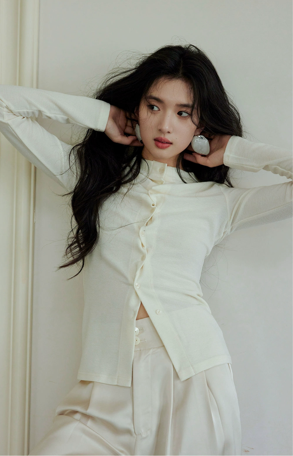 Twist Drape Knit Top / ツイストドレープニットトップ