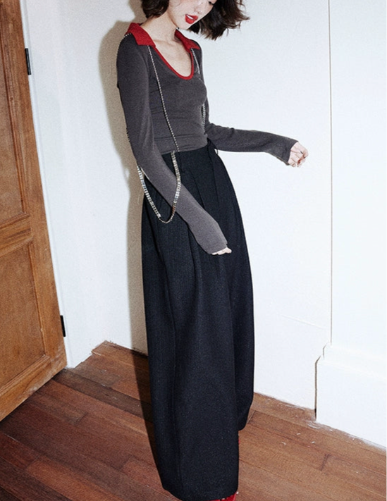 Chain Strap Wide Pants / チェーンストラップワイドパンツ