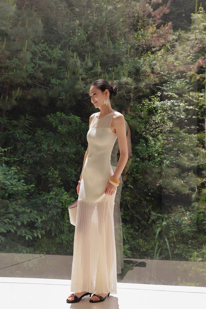 Ethereal Sheer Knit Dress