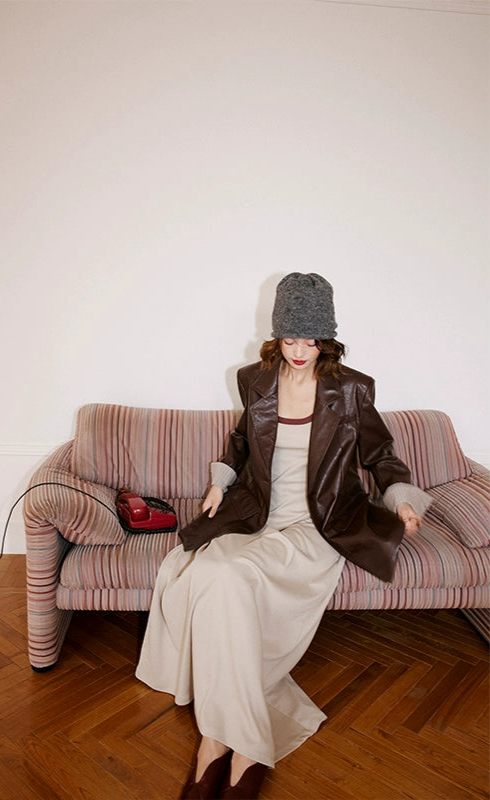 Faux Leather Oversized Jacket / フェイクレザーオーバージャケット