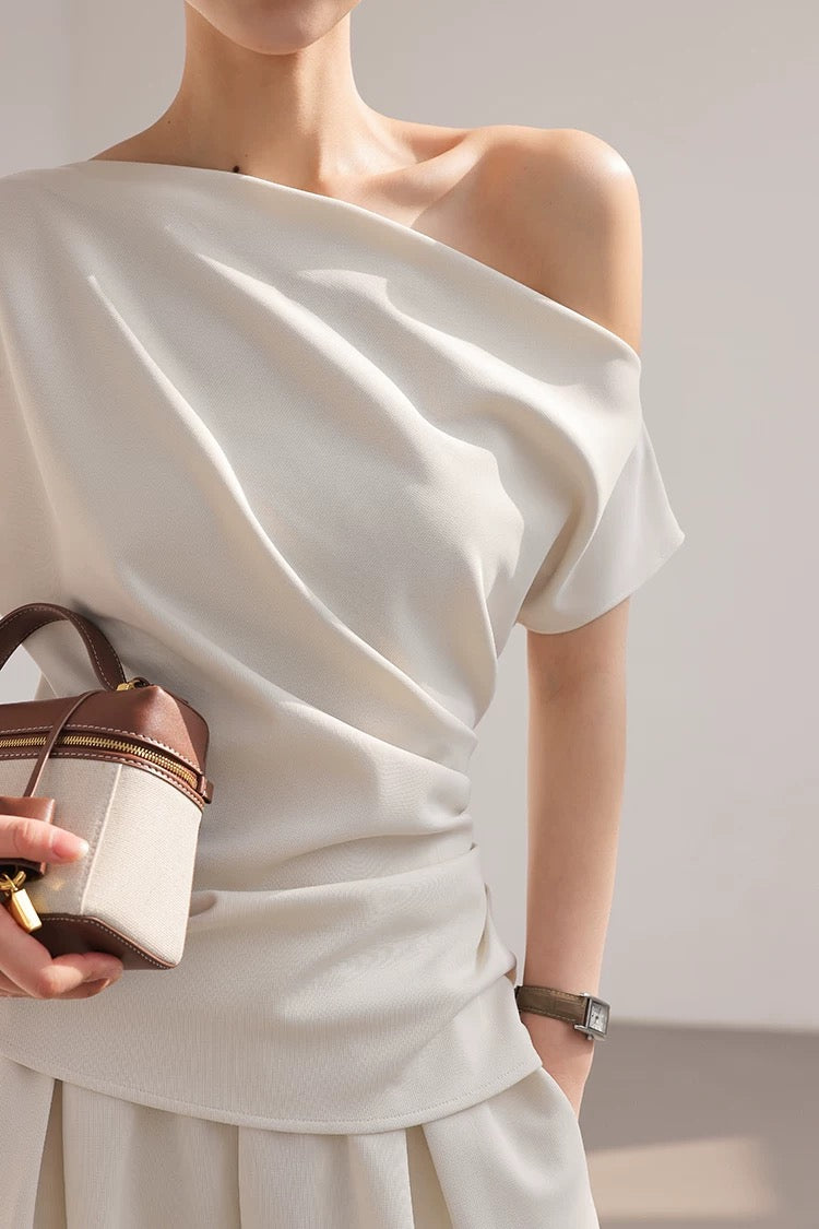 Soft Drape One-Shoulder Top