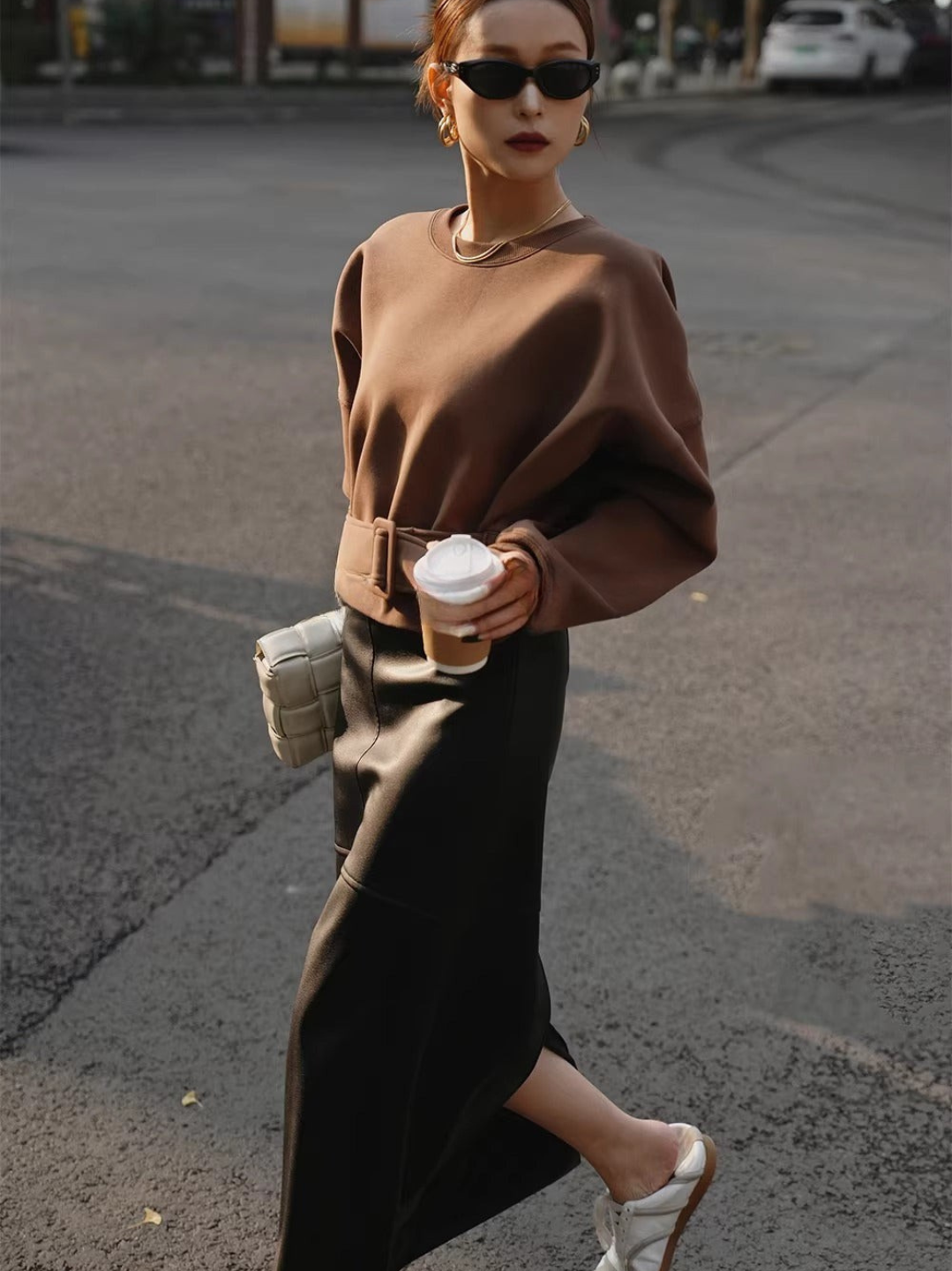 Belted Sweat Top
