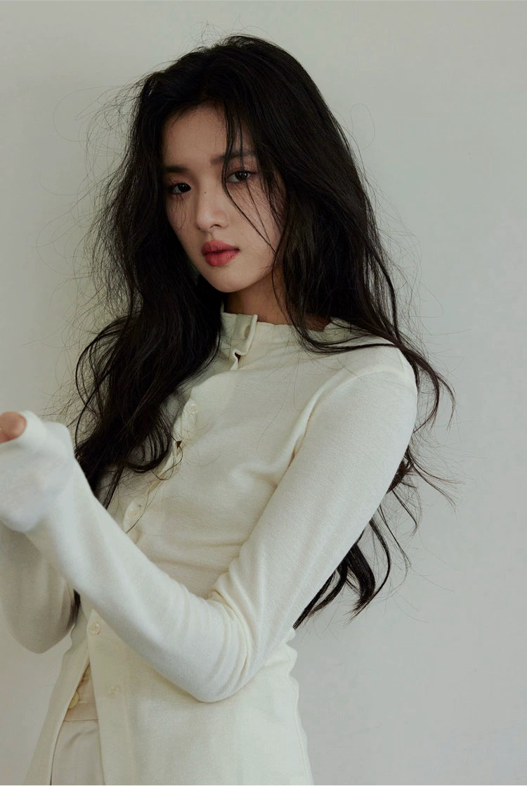 Twist Drape Knit Top / ツイストドレープニットトップ