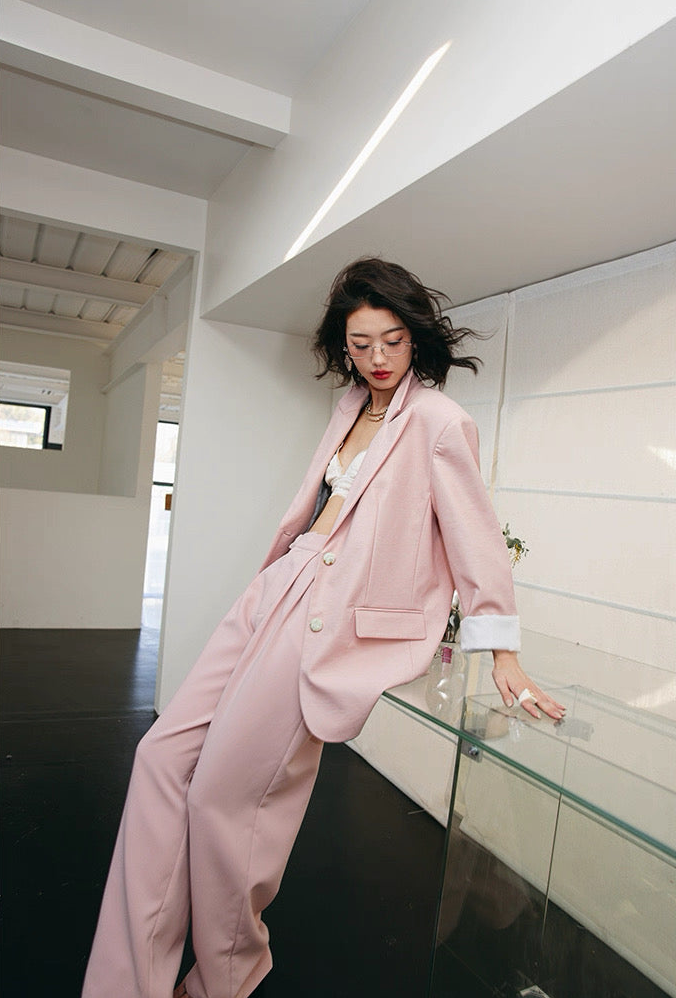 Blush Pink Tailored Jacket