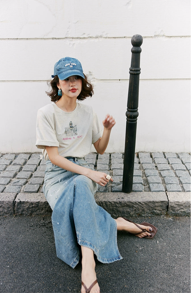 Paint Splash Denim Skirt / ペイントスプラッシュデニムスカート