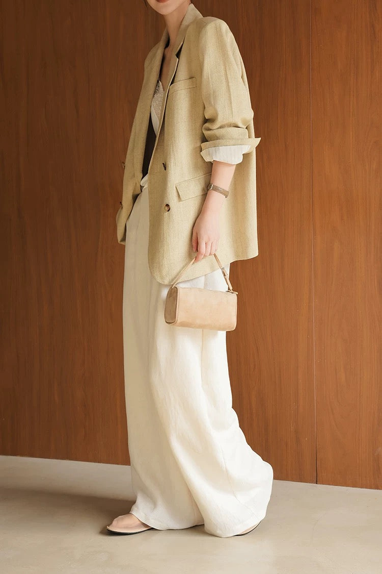 Natural Linen Blend Jacket