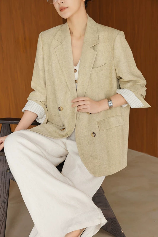 Natural Linen Blend Jacket