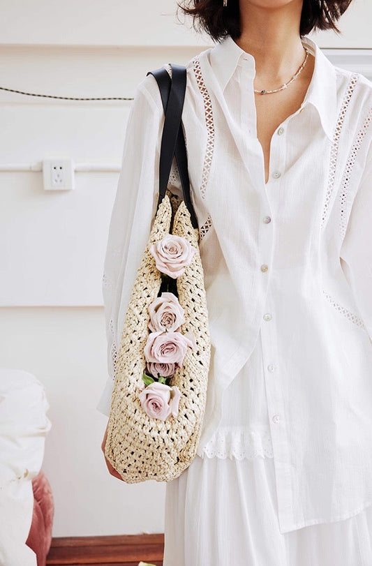 Sheer Lace Design Shirt