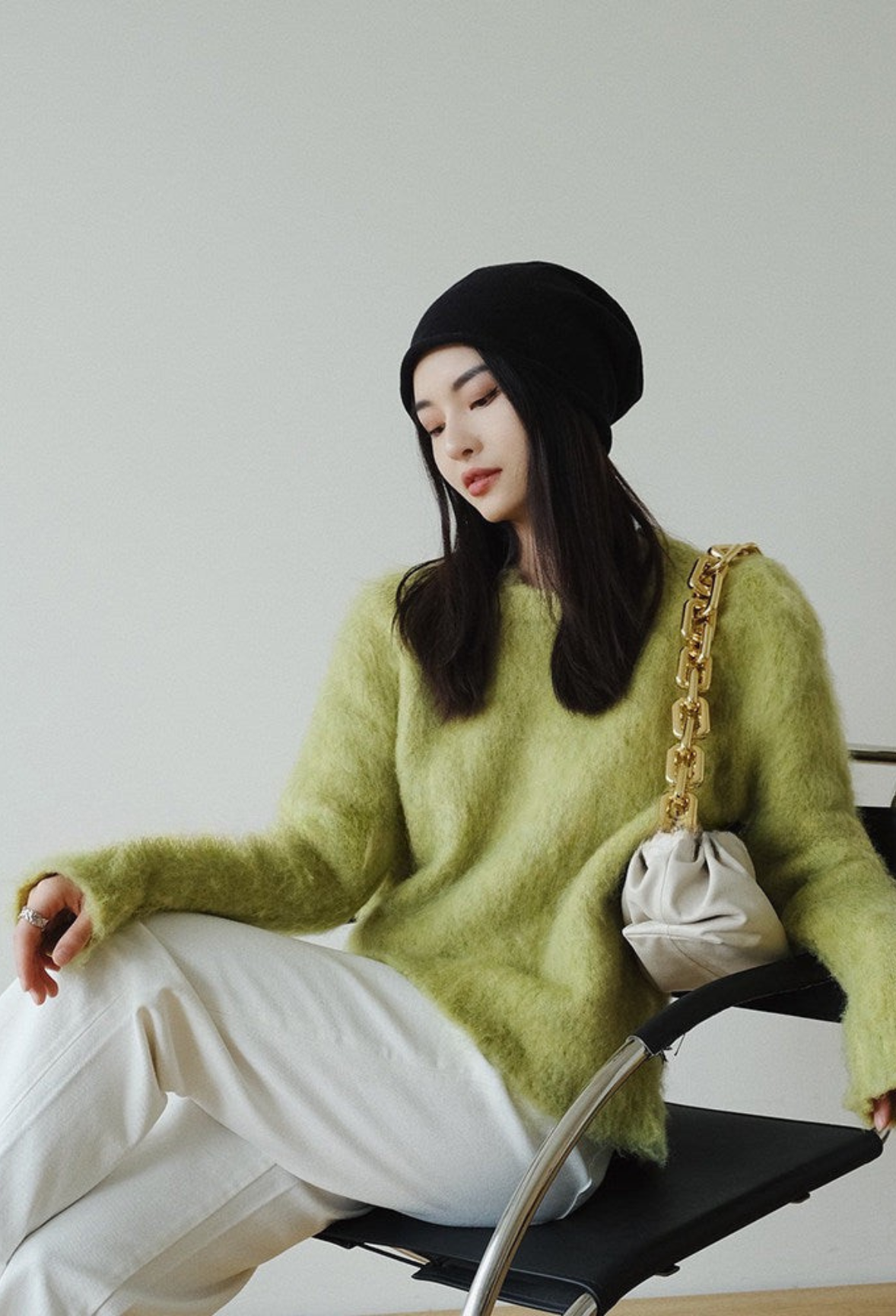 Fuzzy Lime Knit / フラッフィーライム ニット