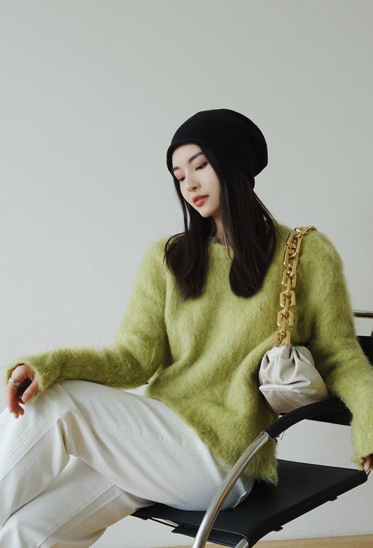 Fuzzy Lime Knit / フラッフィーライム ニット
