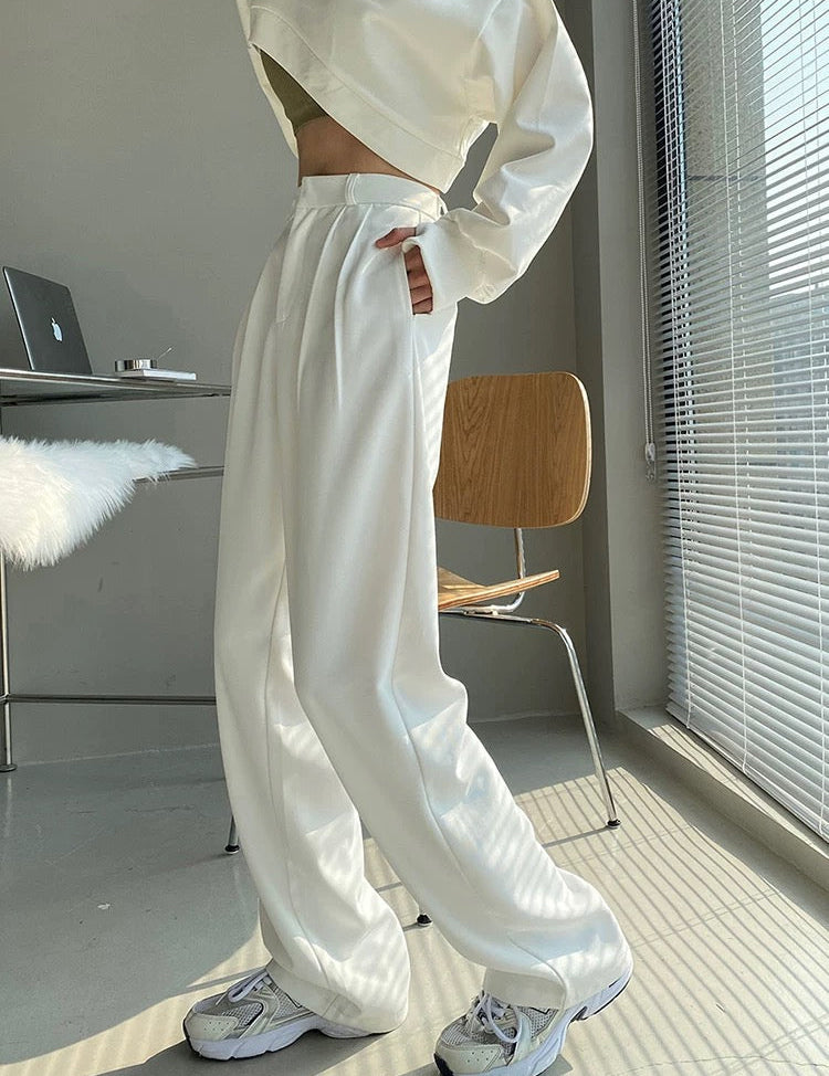 Loose Line White Pants
