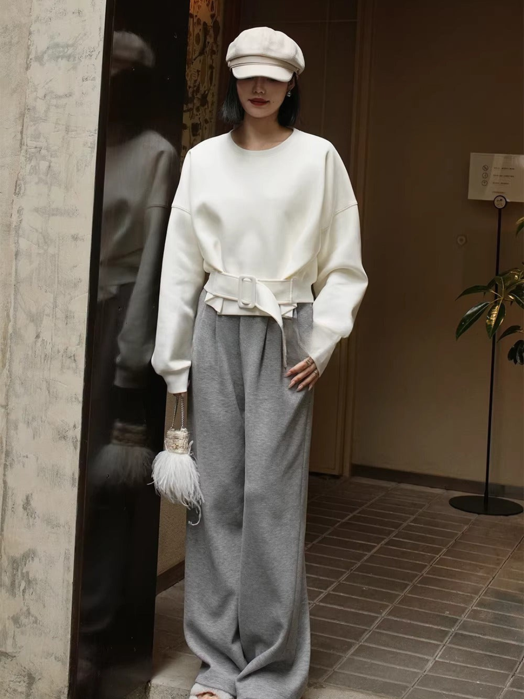 Belted Sweat Top