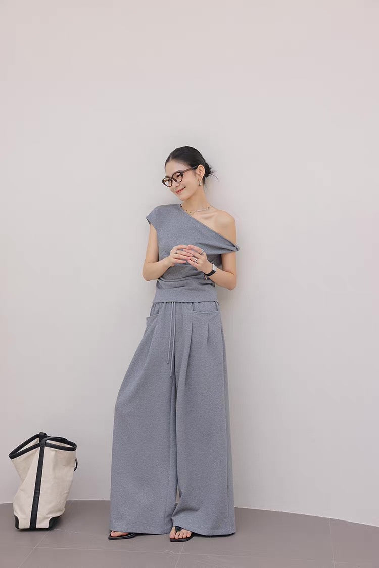 Asymmetry Drape Top