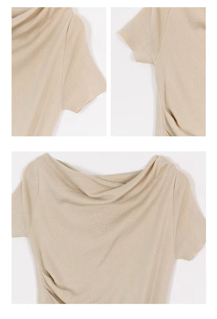 One shoulder summer knit