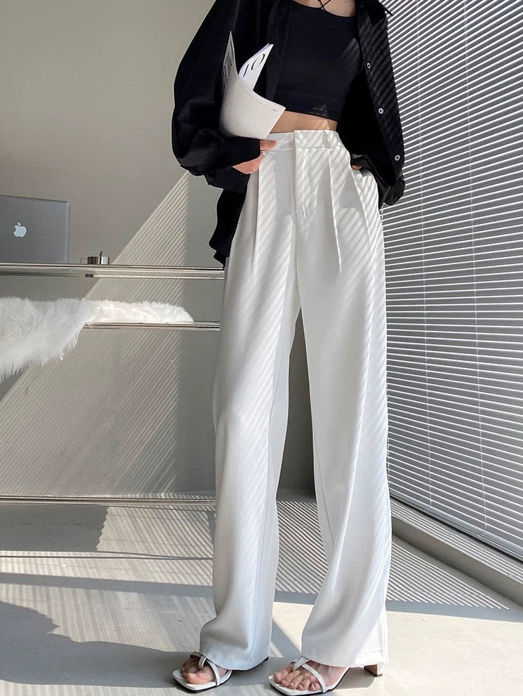 Loose Line White Pants
