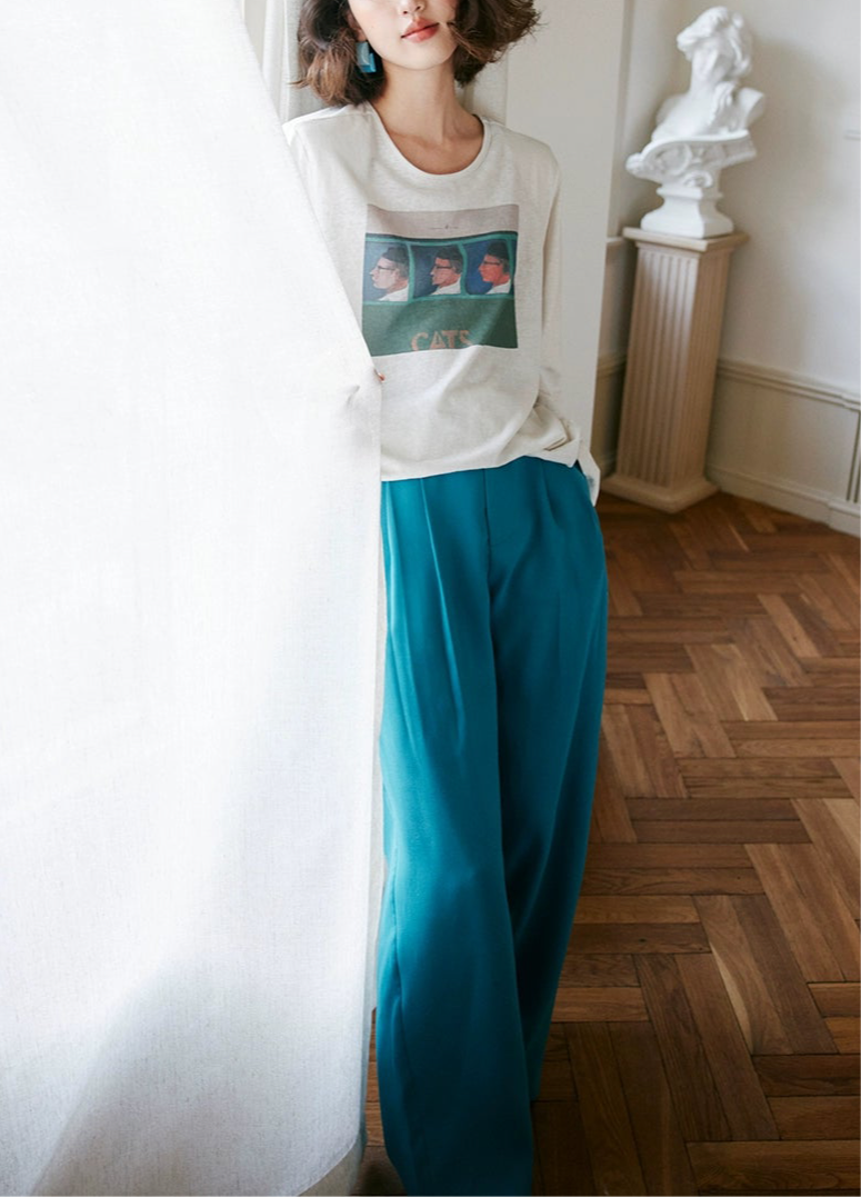 Tail Green Wide Trousers / テールグリーン ワイドトラウザー