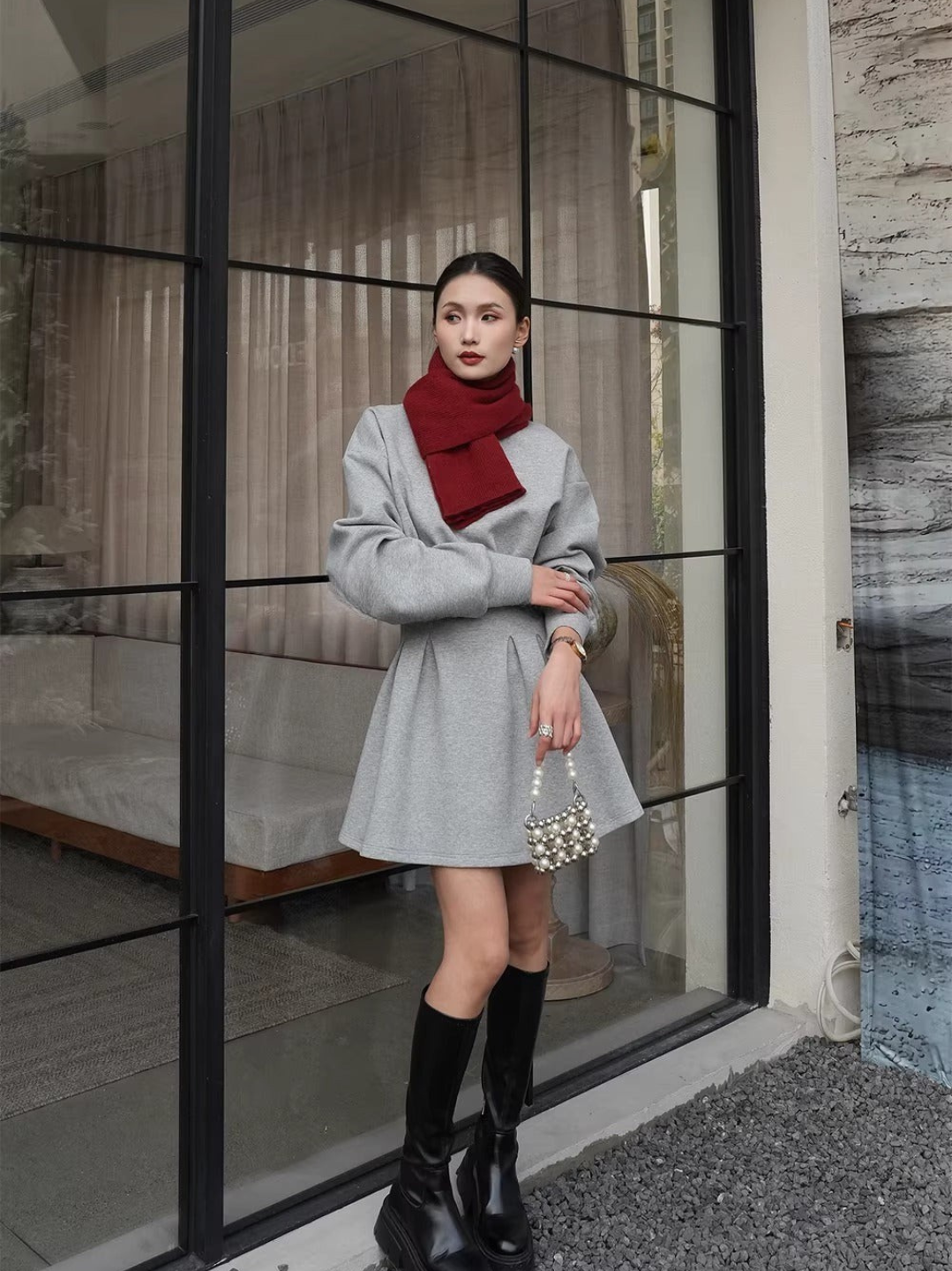 Sweat Flare Dress