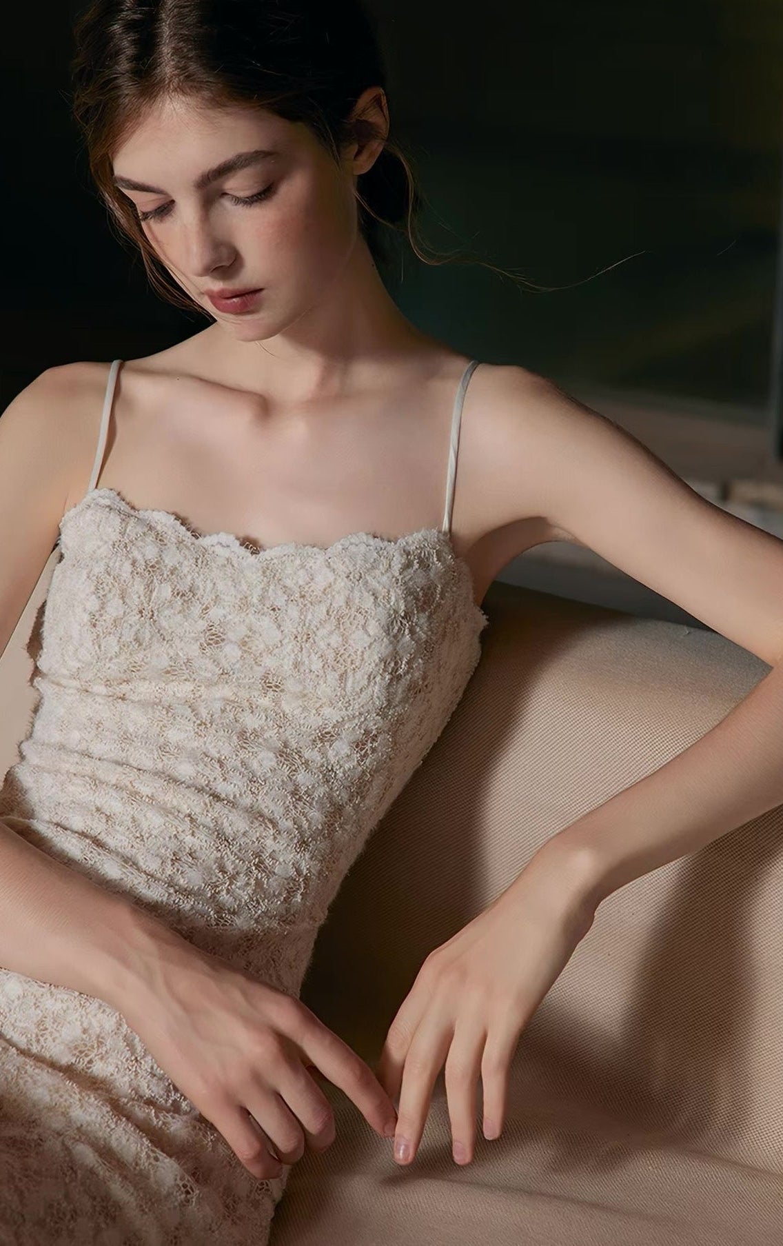 Lace Silhouette Camisole Dress