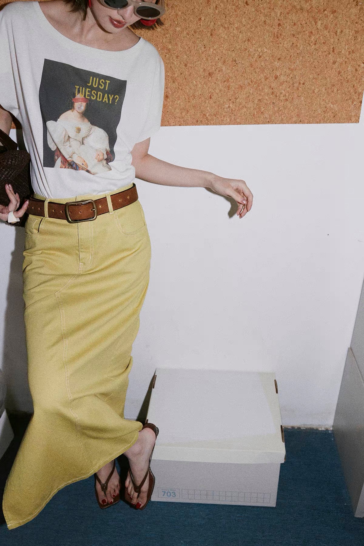 Butter Yellow Denim Skirt