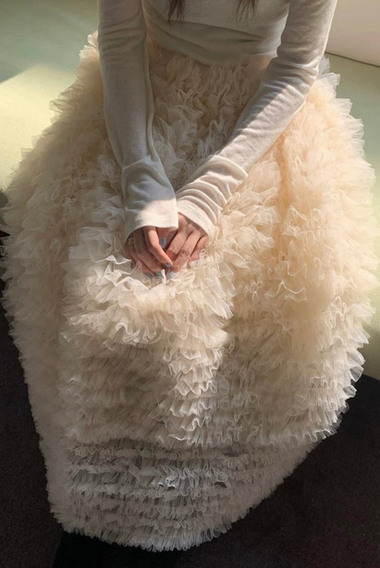 Layered Tulle Volume Skirt / レイヤードチュールボリュームスカート