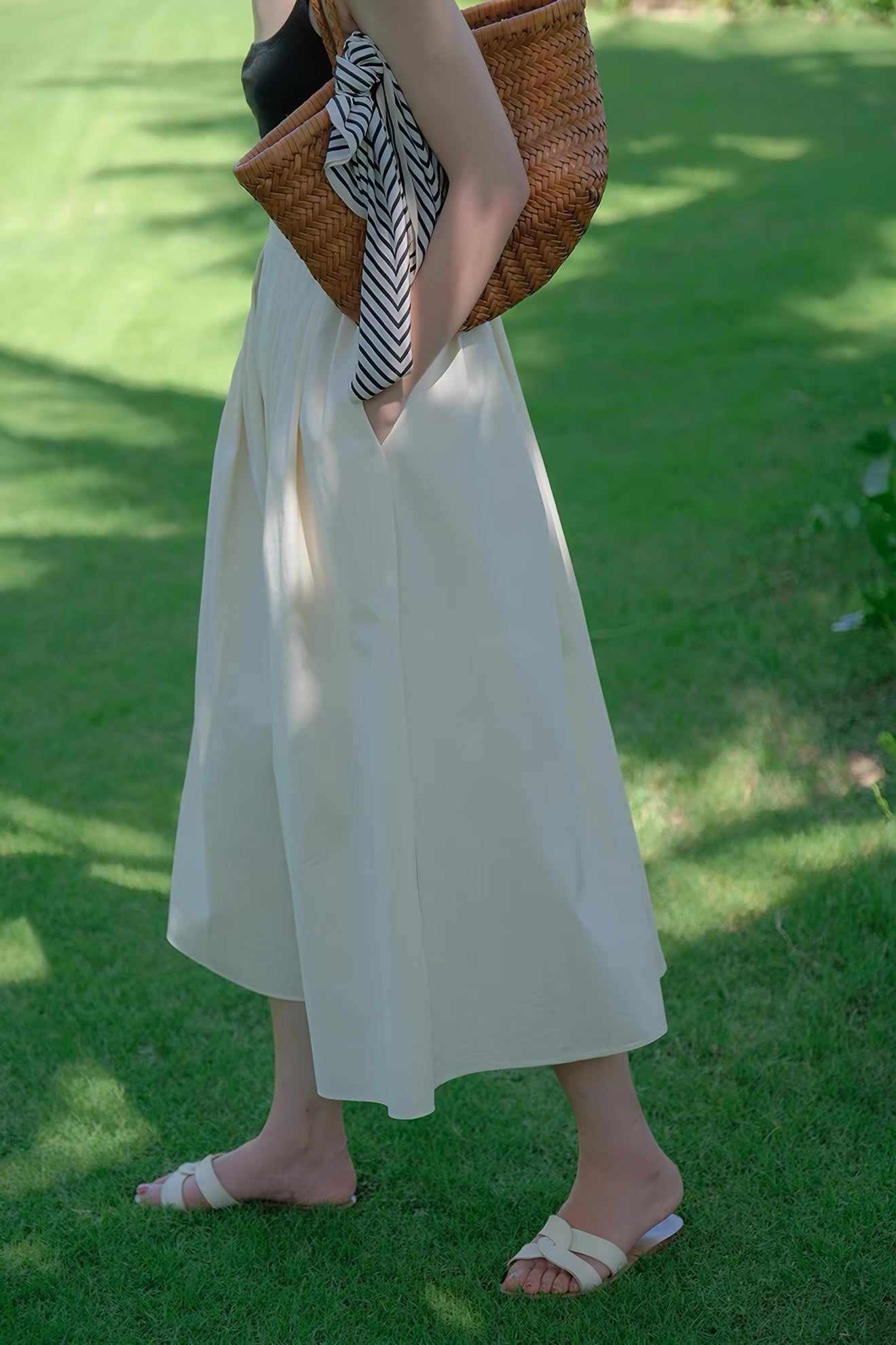 French Volume Midi Skirt