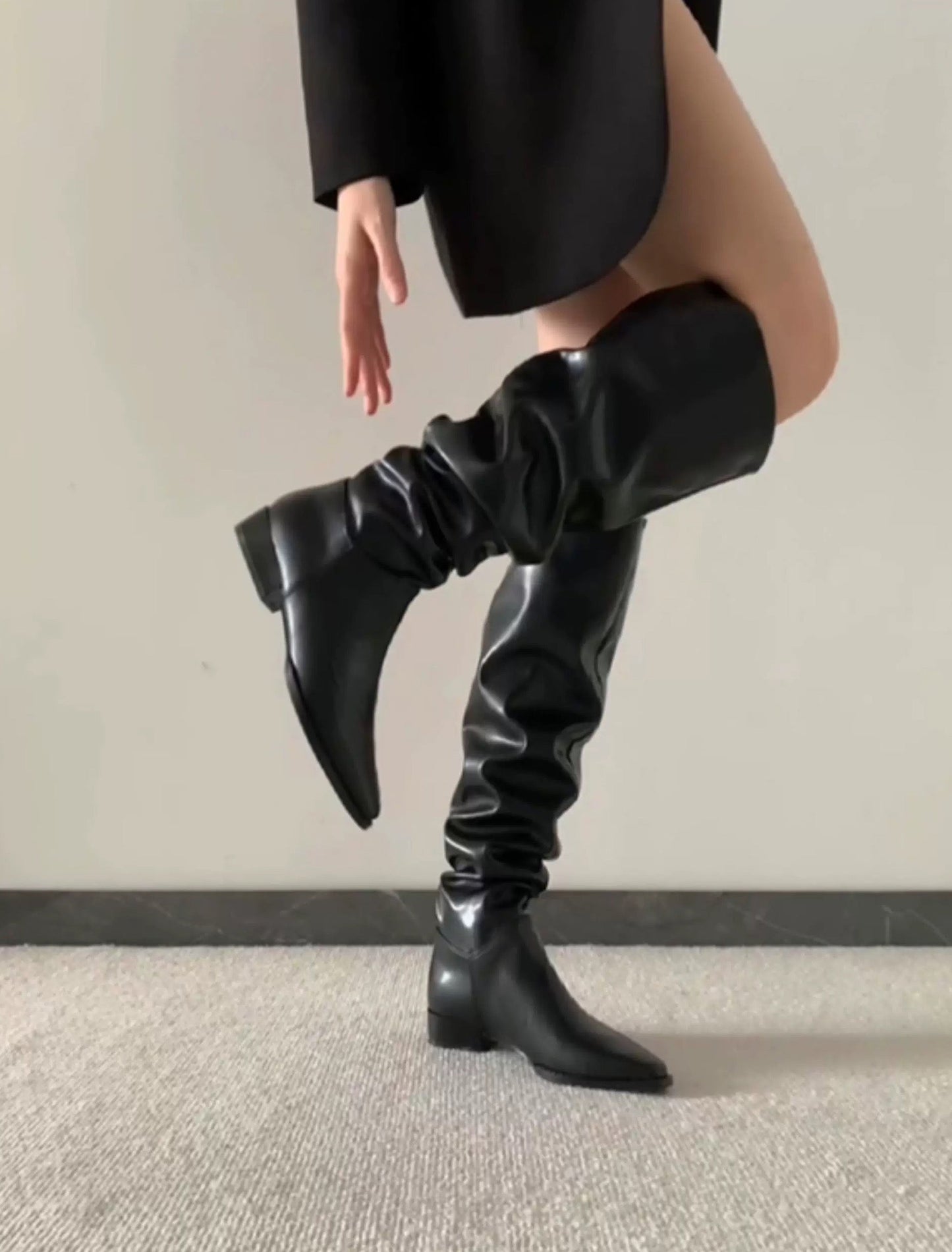 Dual Style Leather Long Boots / デュアルスタイルレザーロングブーツ