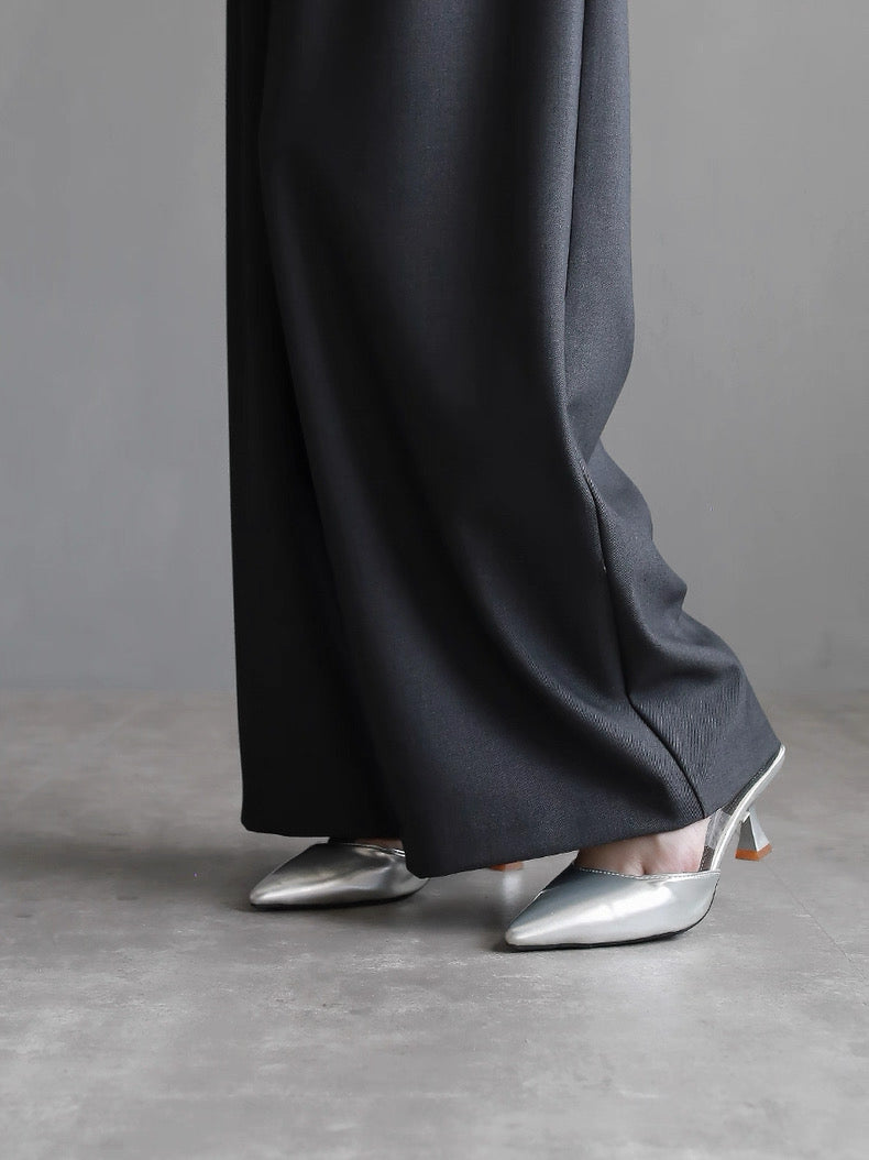 Belted Drape Wide Slacks / ベルテッドドレープワイドスラックス